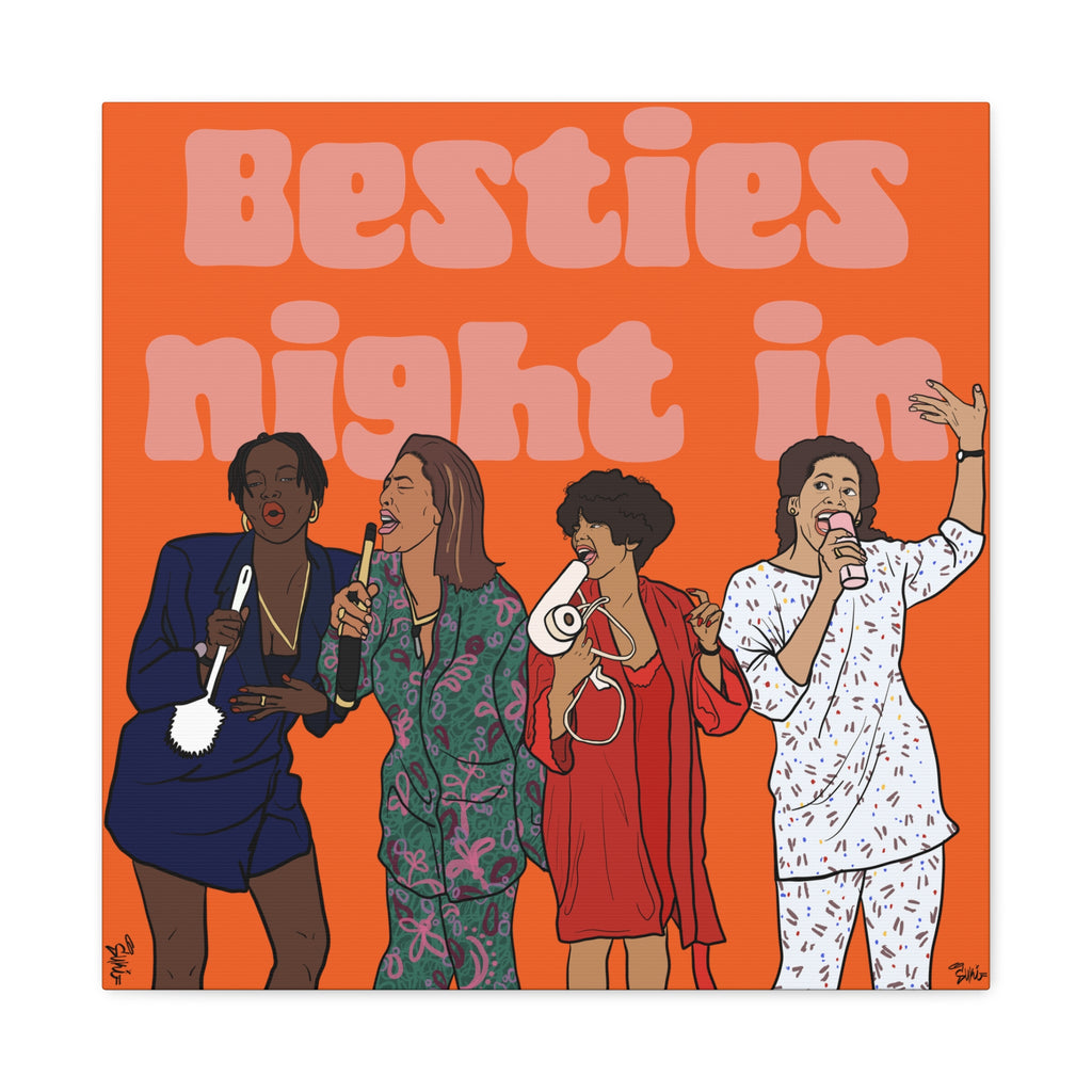 Bestie Night In - Canvas Print