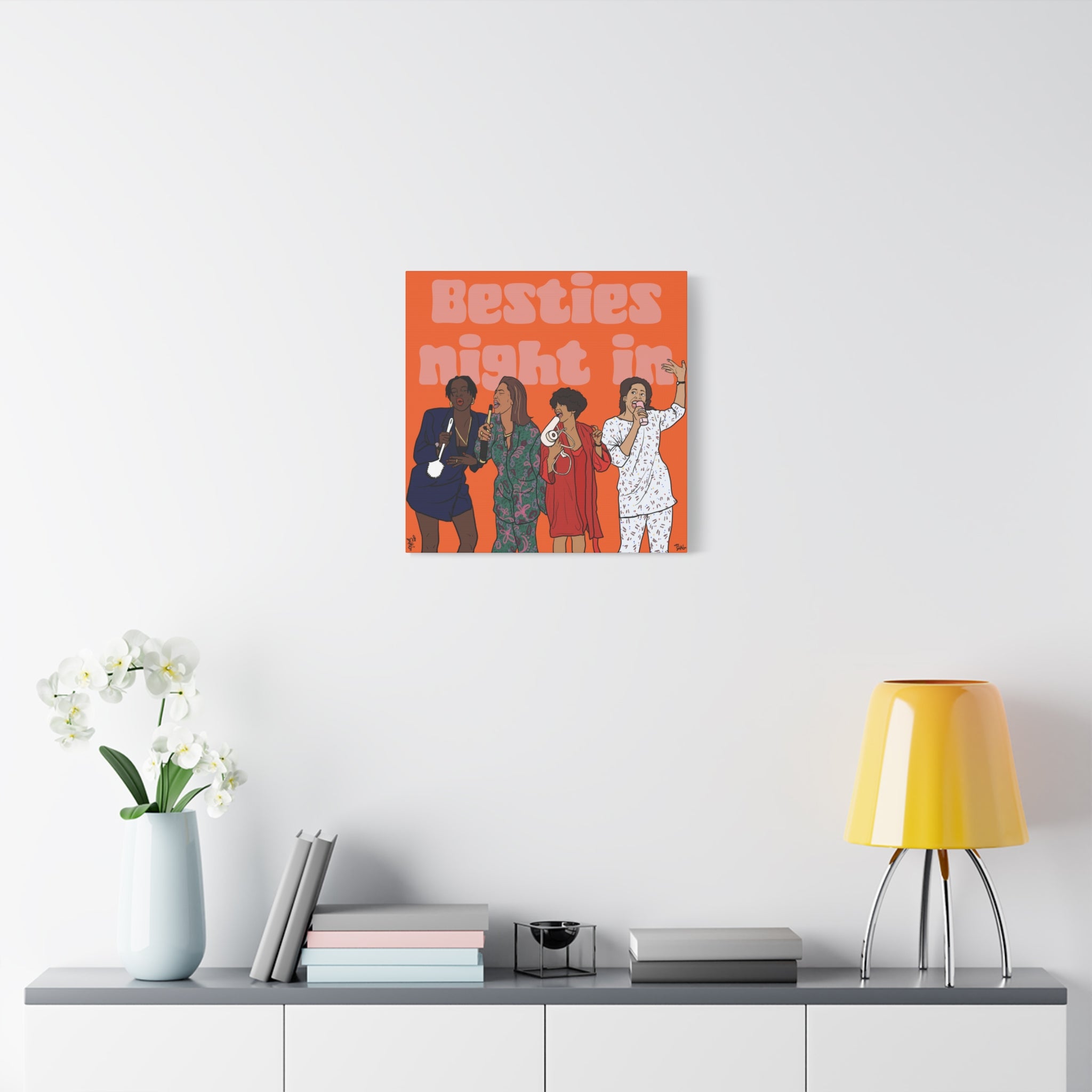 Bestie Night In - Canvas Print