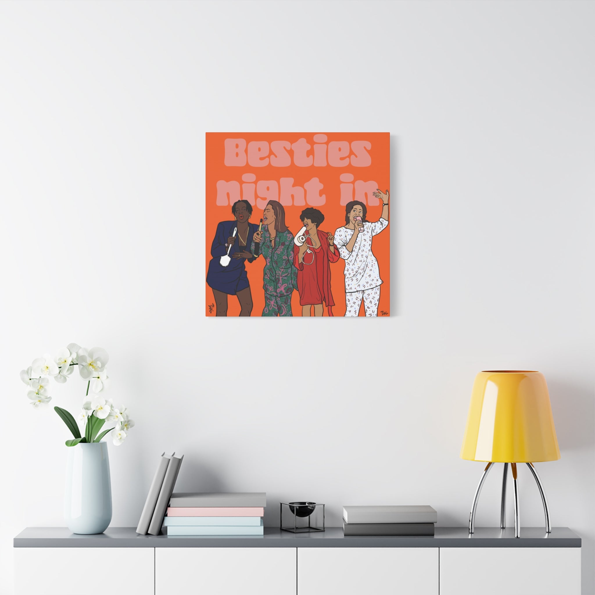 Bestie Night In - Canvas Print