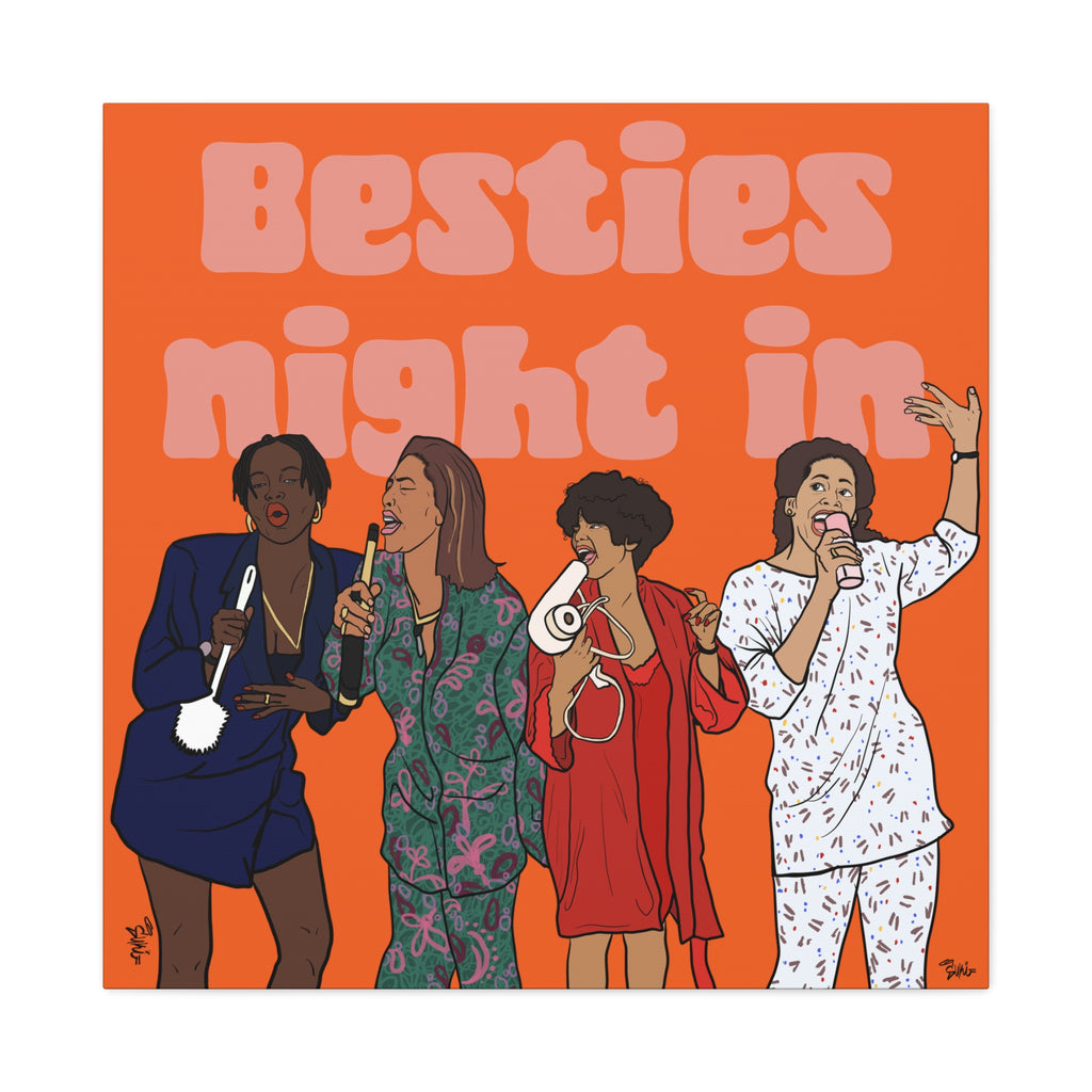 Bestie Night In - Canvas Print