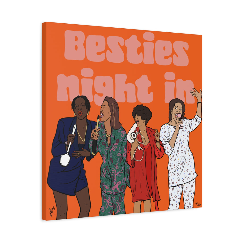 Bestie Night In - Canvas Print
