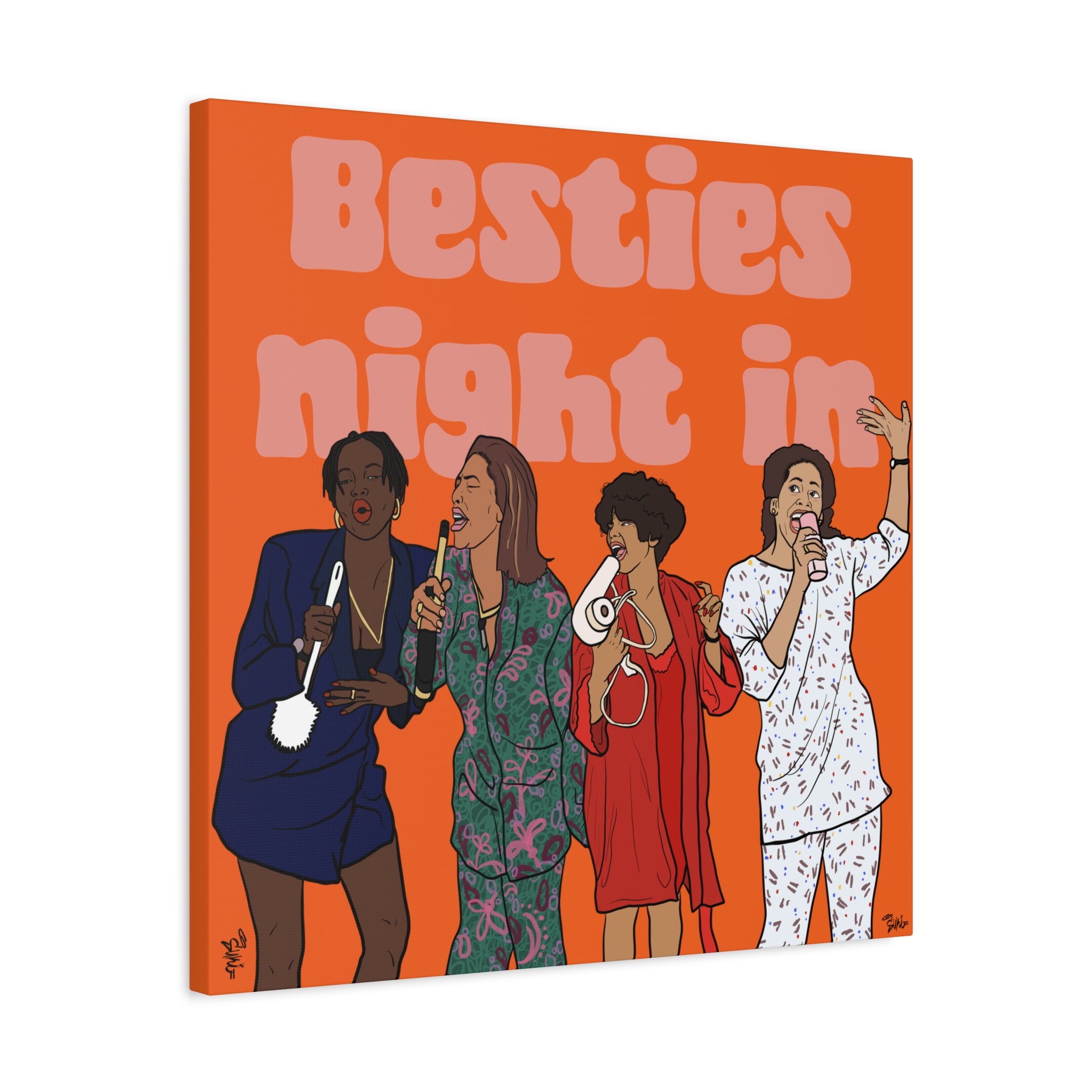 Bestie Night In - Canvas Print