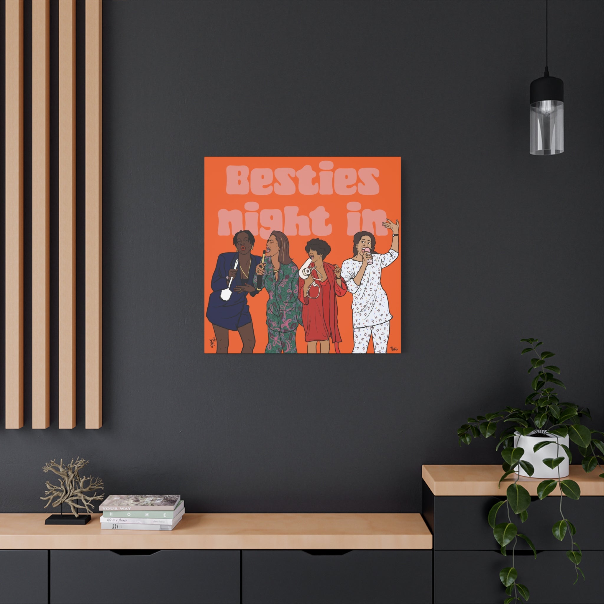 Bestie Night In - Canvas Print