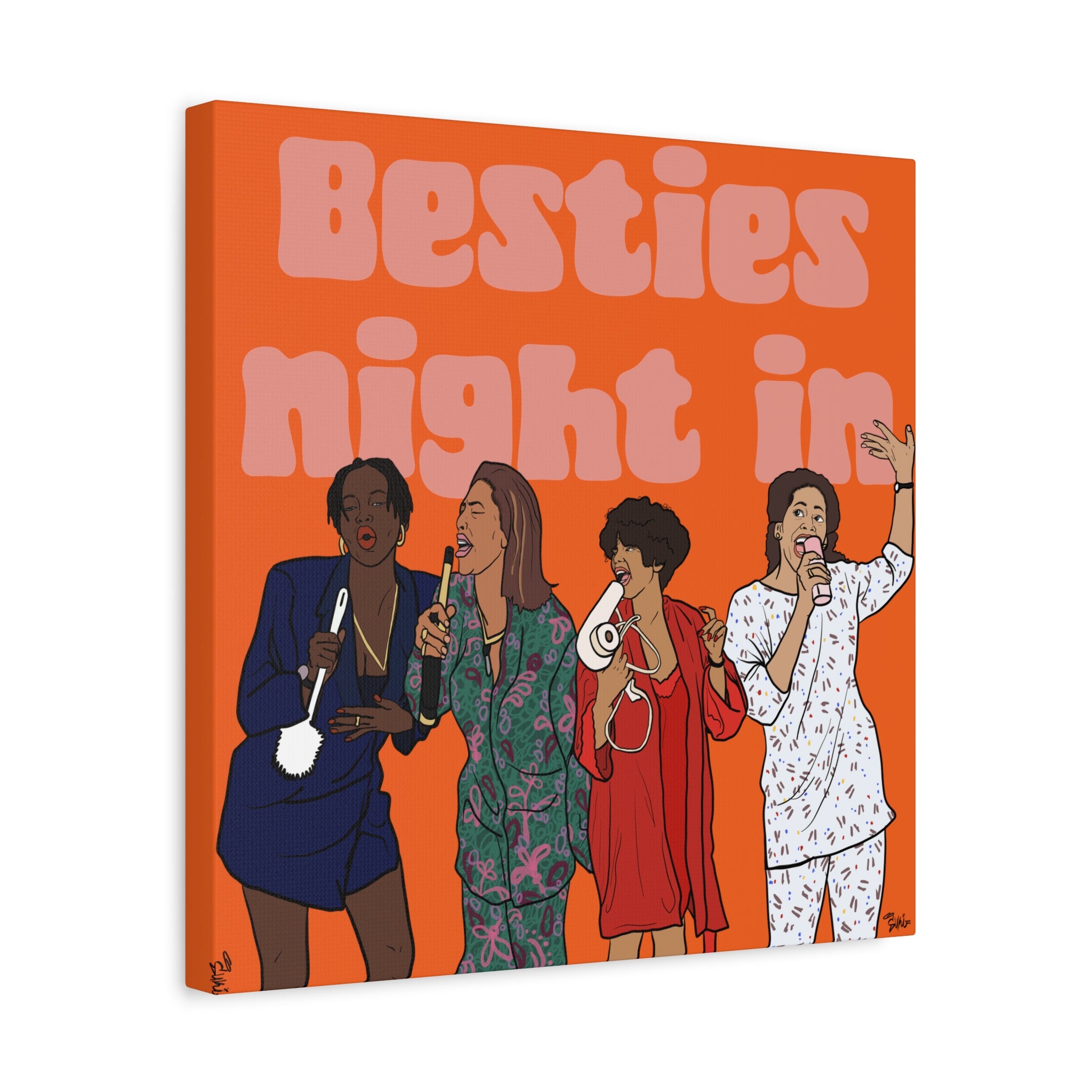 Bestie Night In - Canvas Print