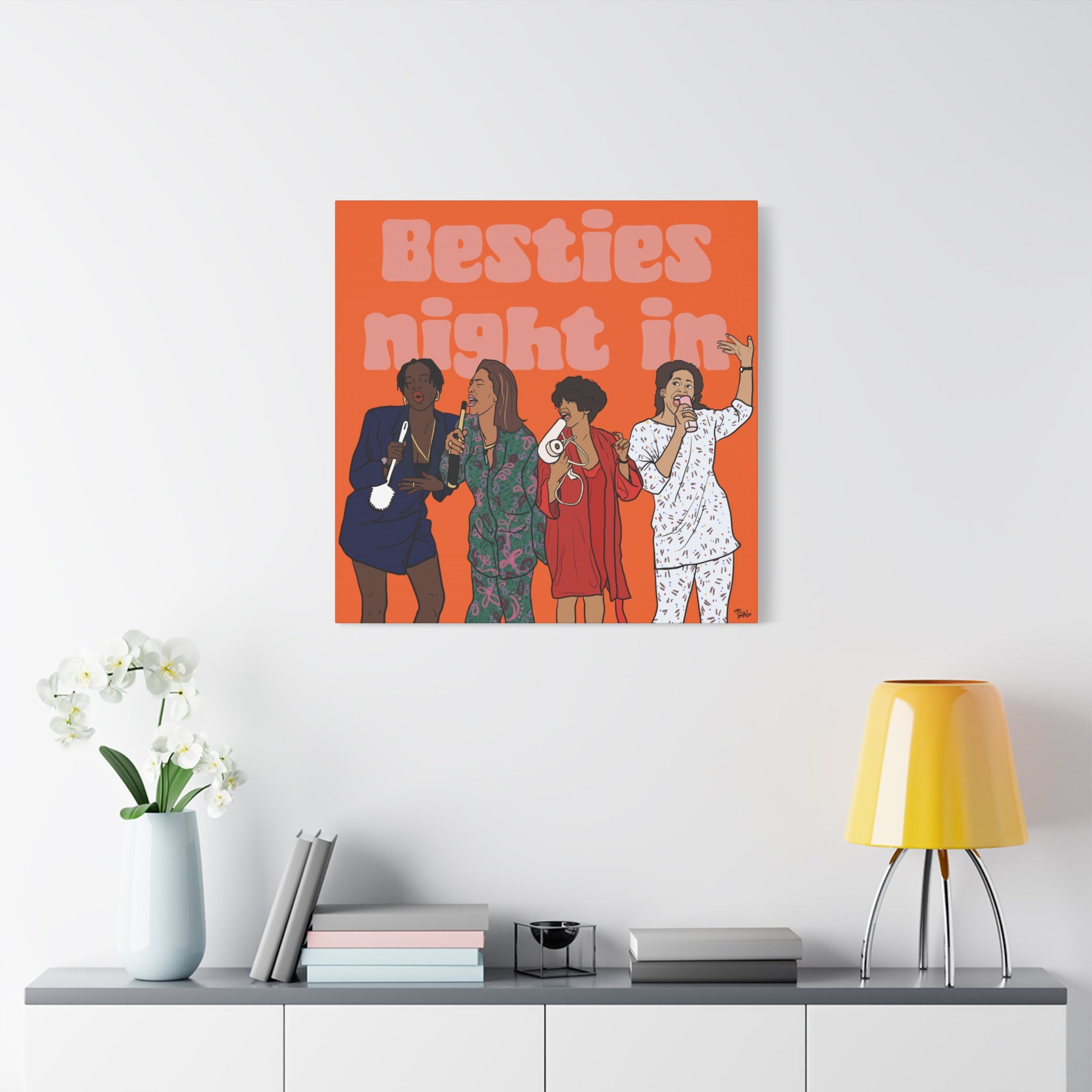 Bestie Night In - Canvas Print