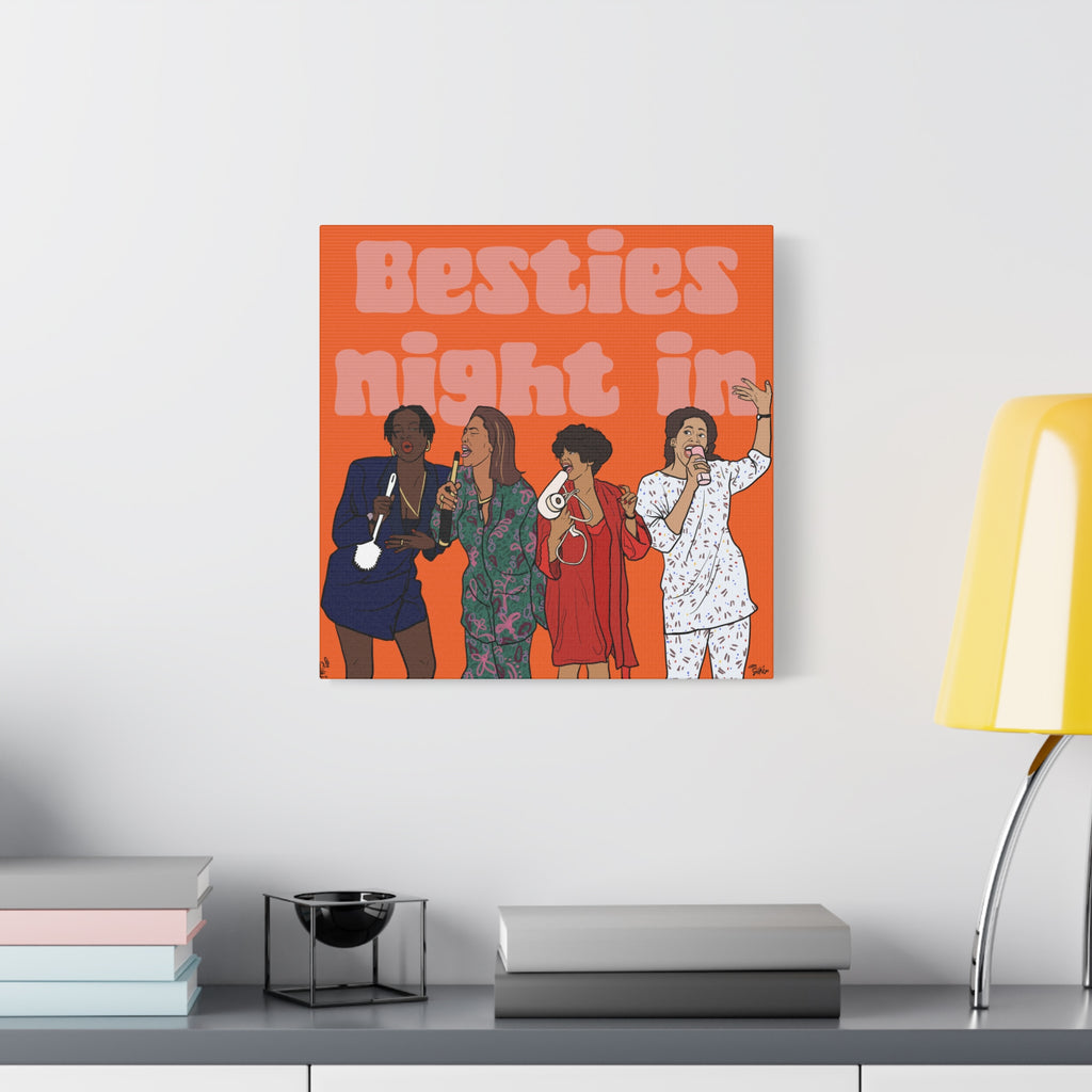 Bestie Night In - Canvas Print