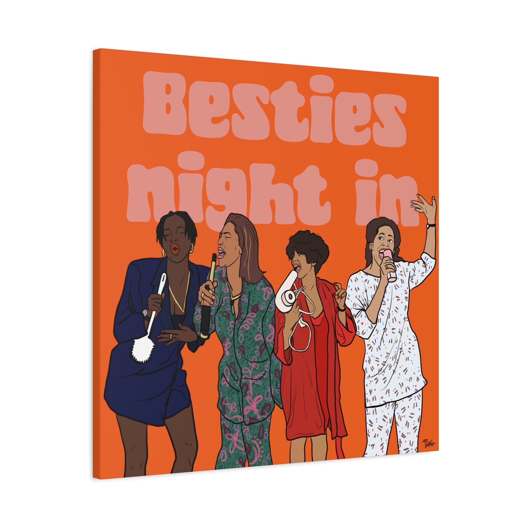 Bestie Night In - Canvas Print